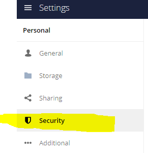 ownCloud 控制面板 示意图